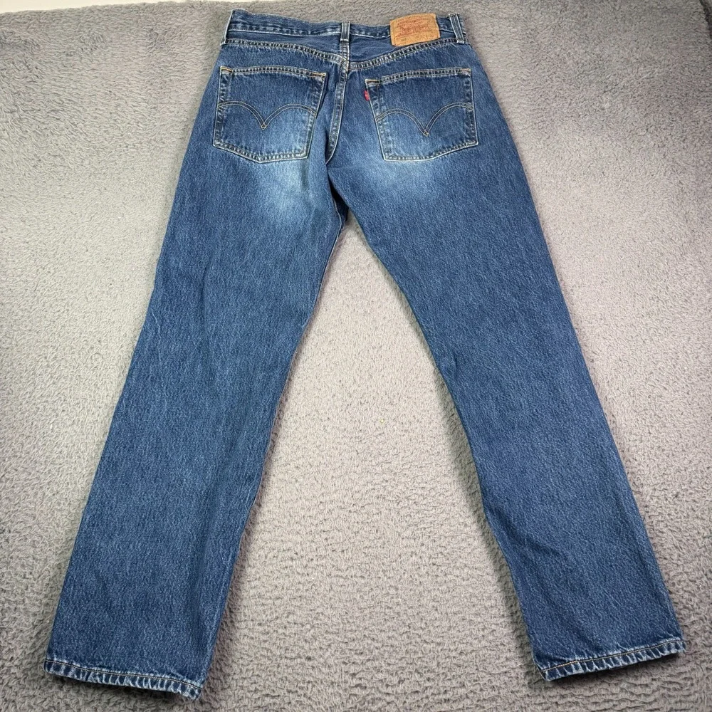 Vintage Levis 501 Jeans Mens 32x32 Blue Button Fly Denim Classic Straight Y2K